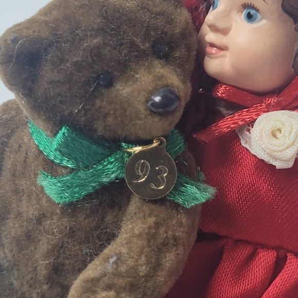 Ornament HALLMARK Victorian Style JULIANNE AND TEDDY BEAR 1993 Christmas Holiday - Picture 11 of 12